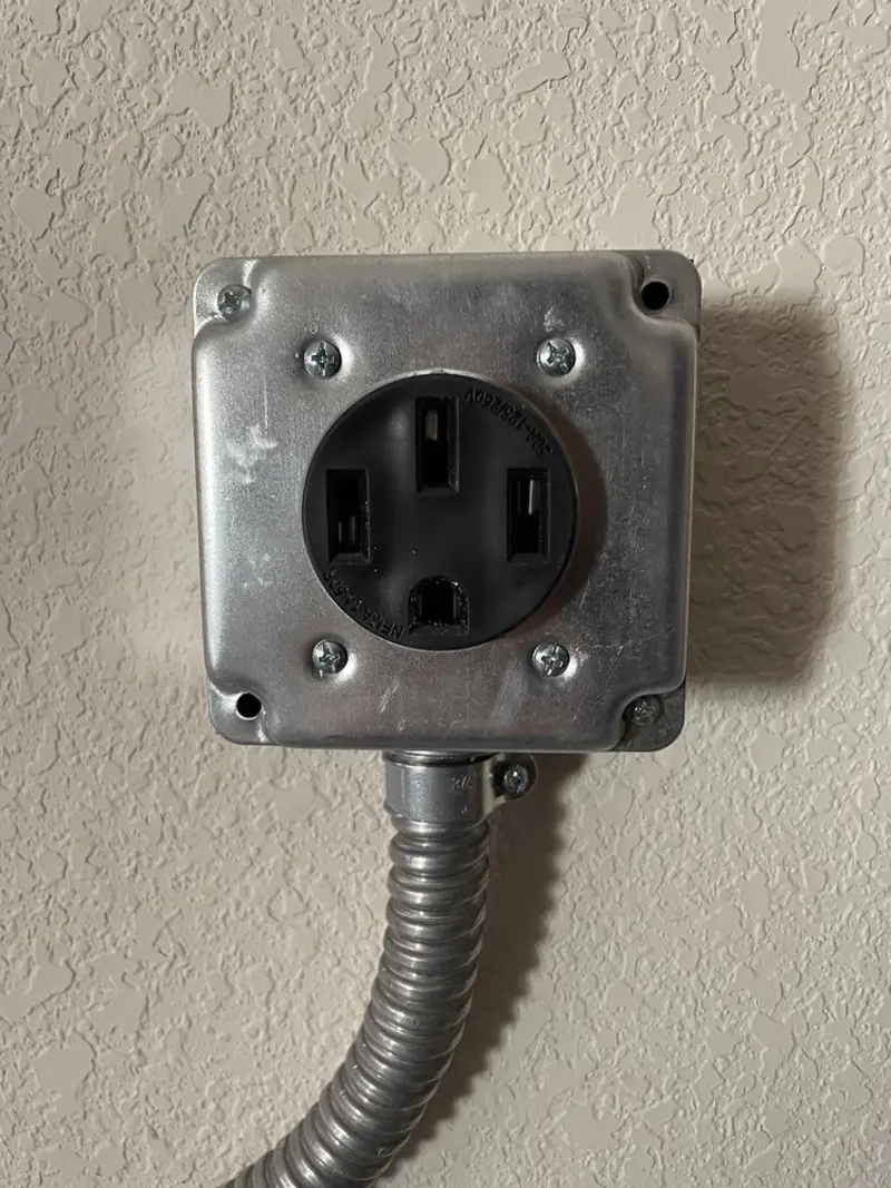 NEMA 14-50 outlet installed for Electrical Panel Upgrade in Maricopa